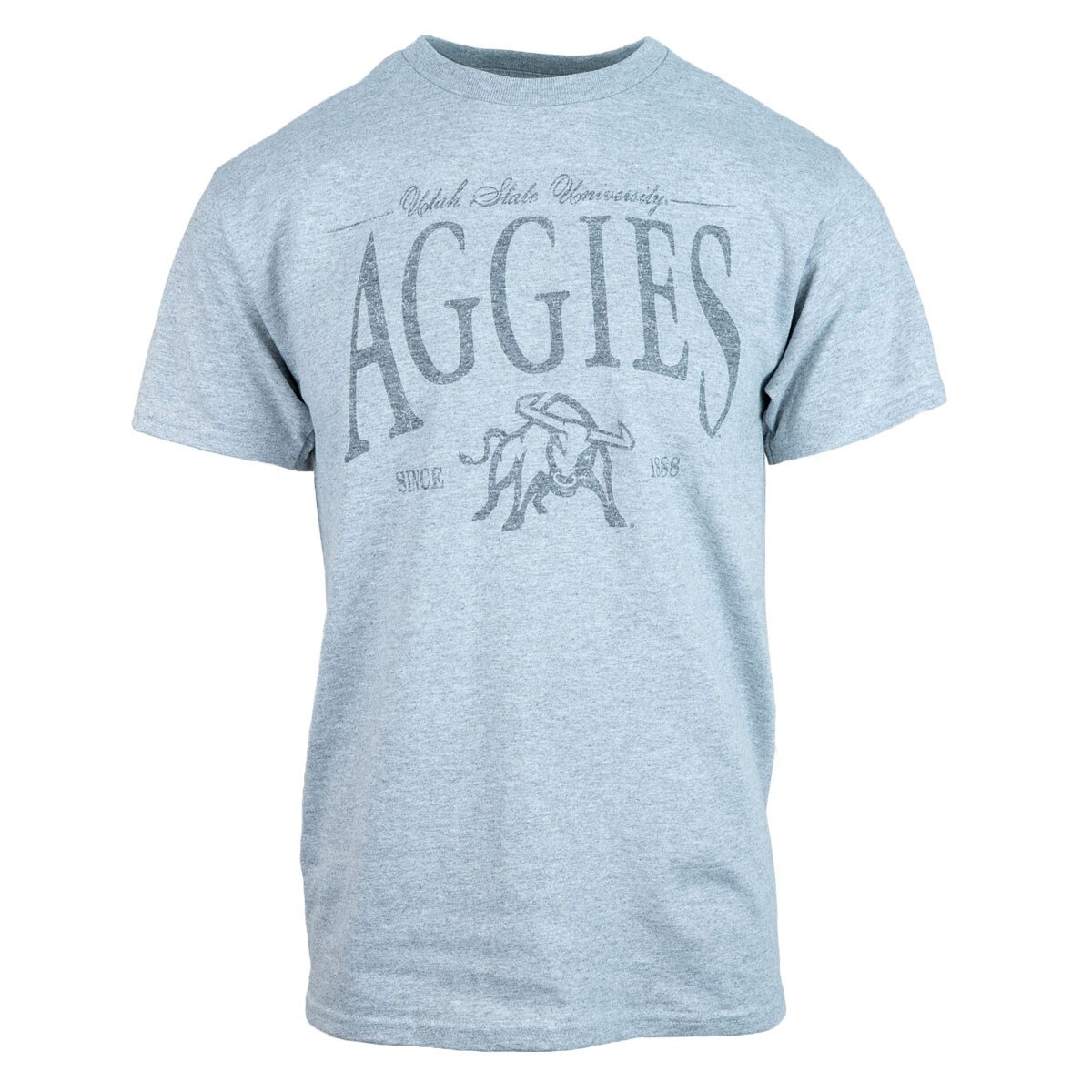 Champion utah state university aggies distressed gray unisex t-shirt